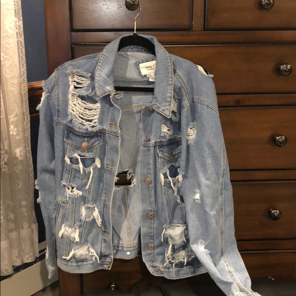 ripped jean jacket